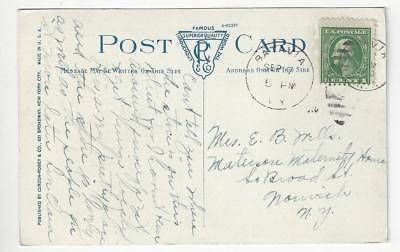 Posted 1920 USA Postcard - Main Street, Batavia, NY (AT74)