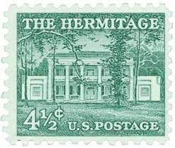 1959 The Hermitage Single 4 1/2c  Postage Stamp  - Scott1037 -  MNH,OG