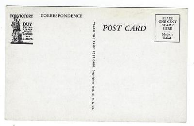 1943 USA WW2 Cartoon Pro-Victory Postcard - (OO52)