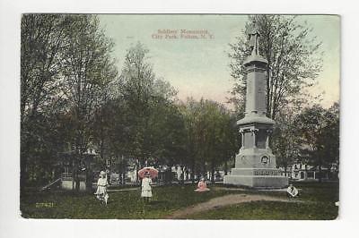 Posted 1913 USA Postcard - City Park, Fulton, NY - Read Reverse (AT104)