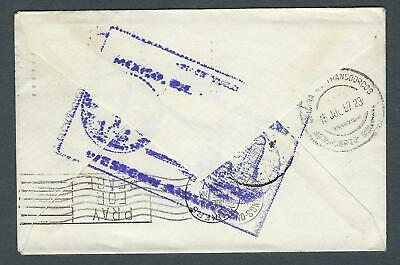 VEGAS - Returned 1957 First Flight Los Angeles To Mexico City Western Air -EX248