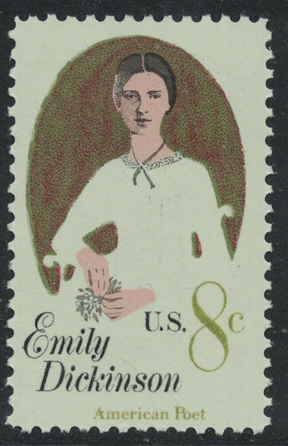 1971 Emily Dickinson Single 8c Postage Stamp - Sc# 1436 - MNH, OG - CX523a