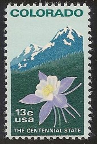1977 Colorado Statehood - Single 13c Postage Stamp - Scott 1711 - MNH, OG - DS164b