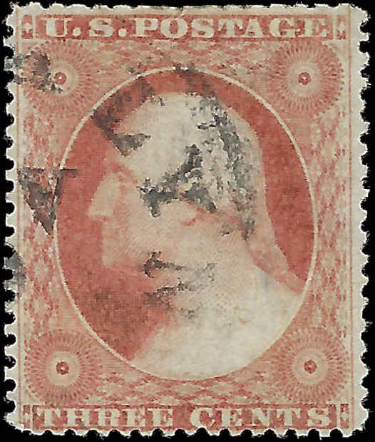VEGAS - 1857-61 Washington 3c - Scott 26 - Nice Centering!