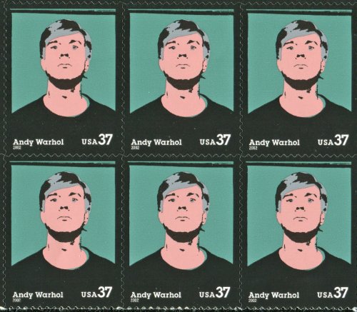 2002 Andy Warhol - Pop Art - Block of 6 37c Postage Stamps - Scott 3652