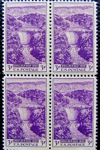 1935 Boulder Dam Block of 4 3c Postage Stamps  - Scott 774 - MNH,OG