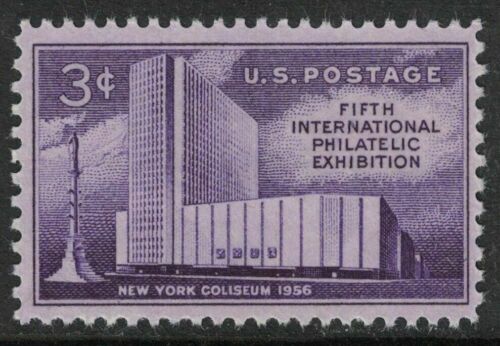 1956 Fifth International Philatelic Exhibition Single 3c Postage Stamp - MNH, OG - Scott 1076