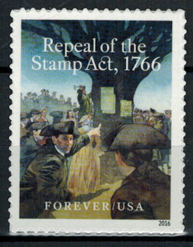 2016 Repeal of Stamp Act Anniv. Single "Forever" Postage Stamp - MNH, OG - Scott 5064