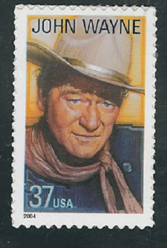 2004 John Wayne Plate Single 37c Postage Stamp - Scott 3876 - MNH, OG - CX40a