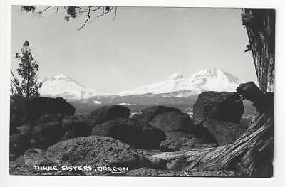 Vintage USA Real Photo Postcard - Three Sisters, OR - (AO11)