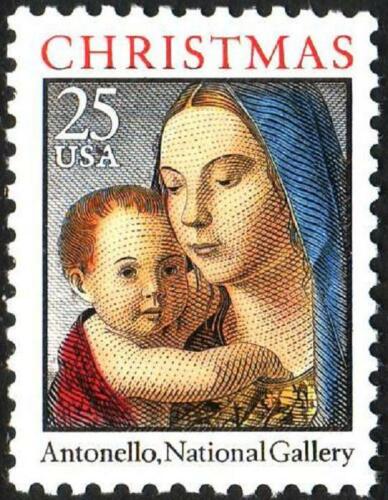 1990 Christmas Madonna Painting By Antonello Single 25c Postage Stamp - Sc 2514 - MNH - CX880