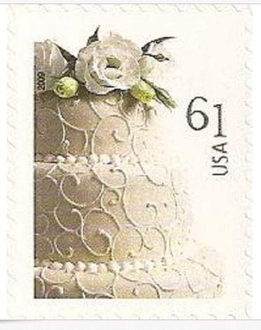 Wedding Cake Single 61 Cent Postage Stamp Scott 4398