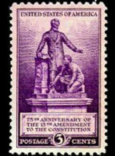 1940 Lincoln Emancipation Amendment Single 3c Postage Stamp - MNH, OG - Scott 902