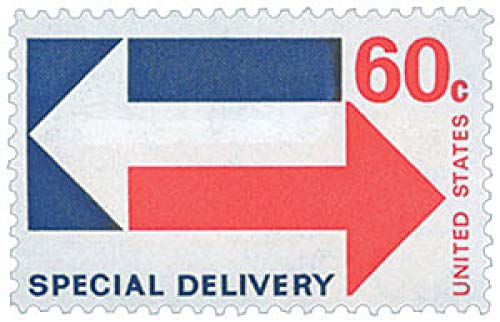 1971 Arrows Special Delivery Single 60c Postage Stamp  -  Scott E23 -  MNH,OG