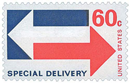 1971 Arrows Special Delivery Single 60c Postage Stamp  -  Sc# E23 -  MNH,OG