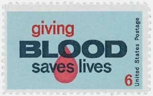 1971 Giving Blood Saves Lives Single 6c Postage Stamp - MNH, OG - Sc# 1425 - CX301