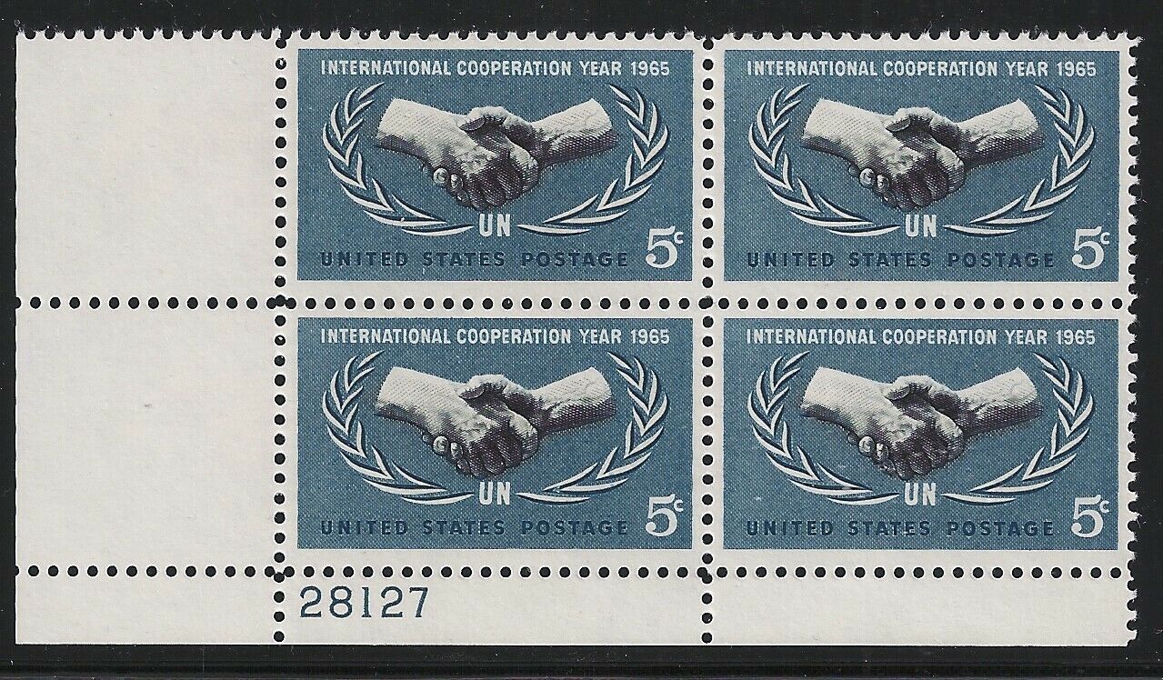 1965 International Cooperation Year Plate Block Of 4 - MNH, OG - Scott# 1266`- CX258