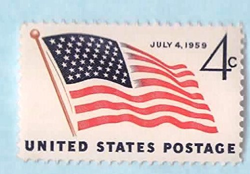 1959 49 Star Flag Single 4c Posstage Stamp  - Scott1132  - MNH,OG