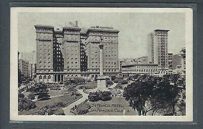 VEGAS - Posted 1922 San Francisco St Francis Hotel Postcard FK181