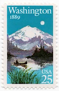 1989 Washington Statehood Single 25c Postage Stamp  -  Sc# 2404 -  MNH,OG