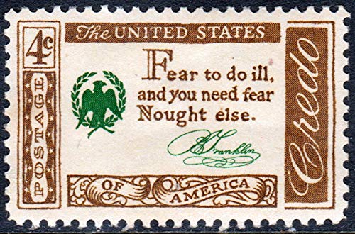 1960 Ben Franklin Credo Single 4c  Postage Stamp  -  Scott 1140  -  MNH,OG