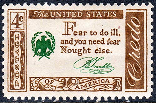 1960 Ben Franklin Credo Single 4c  Postage Stamp  -  Sc# 1140  -  MNH,OG