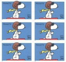 2001 Peanuts Block Of 6 34c Postage Stamps - Scott 3507 - DR161