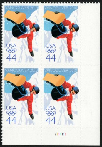 2010 Olympics Vancouver Block of 4 44c Postage Stamps Sc. 4436 - (CW81)