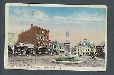VEGAS - Posted 1920 Berwick, ME Sullivan Square Looking East Postcard - FE450