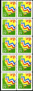 1991 Hot Air Balloons Booklet Pane Of 10 Postage Stamps - Sc# 2530 - Booklet Pane Of 10 - MNH - CX815