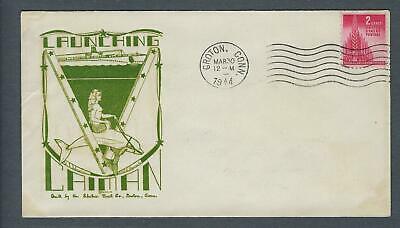 VEGAS - 1943 Submarine USS Caiman Launch Herald Cover - Groton - FH210
