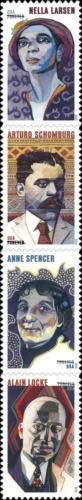 2020 Voices of Harlem Renaissance - Strip of 4 "Forever" Postage Stamps - MNH, OG - Scott 5471 - 5474