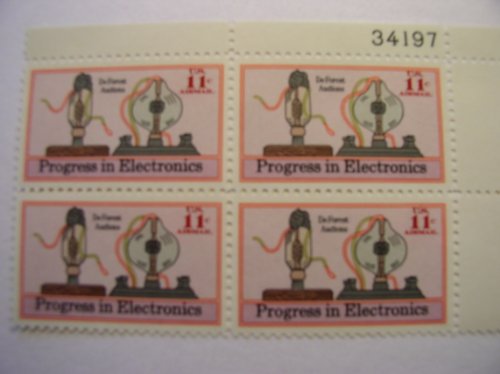 1973, Electronics Progress, Plate Block of 4 11c Airmail Postage Stamps  - Sc# C86 -  MNH,OG