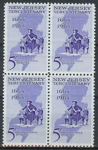 1964 New Jersey Statehood Block Of 4 5c Postage Stamps - MNH, OG - Scott 1247- CX425