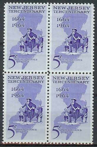 1964 New Jersey Statehood Block Of 4 5c Postage Stamps - MNH, OG - Sc# 1247- CX425