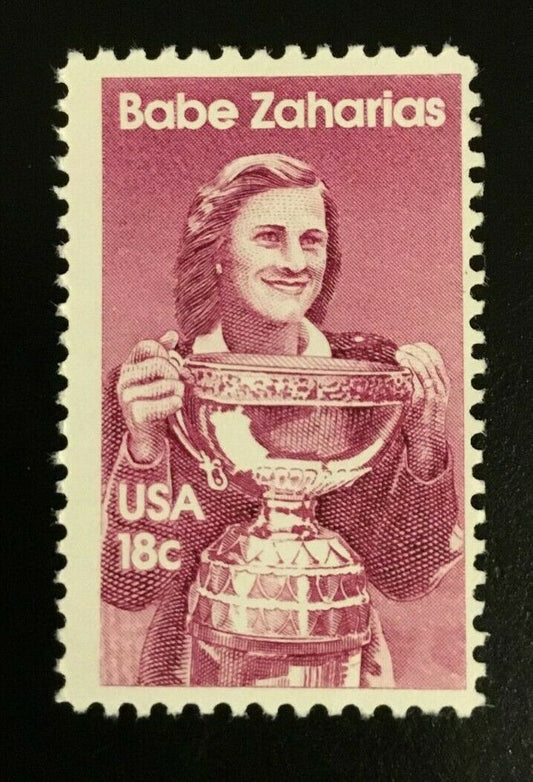 1981 Babe Zaharias -Golf-Single 18c Postage Stamp - Scott 1932 - MNH - CW479c