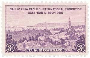 1935 San Diego California Pacific Exposition Single 3c Postage Stamp  - Scott 773 - MNH,OG