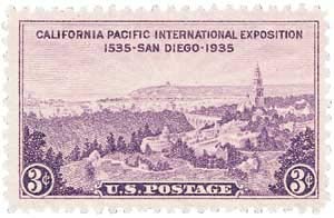 1935 San Diego California Pacific Exposition Single 3c Postage Stamp  - Sc# 773 - MNH,OG