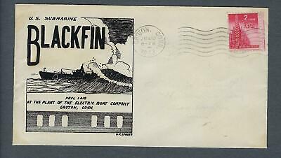 VEGAS - 1943 Submarine USS Blackfin Keel Laid Spader Cover - Groton - FJ103