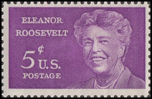 1963 Eleanor Roosevelt Single 5c Postage Stamp - MNH, OG - Scott 1236`- CX235a