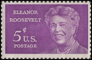 1963 Eleanor Roosevelt Single 5c Postage Stamp - MNH, OG - Sc# 1236`- CX235a