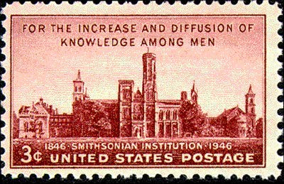 1946 Smithsonian Institution Single 3c Stamp - Sc#943 - MNH,OG