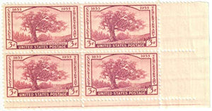 1935 Connecticut Tercentenary Block of 4 3c Postage Stamps  - Sc# 772 - MNH,OG
