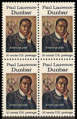 1975 - Paul Dunbar Block Of 4 10c Postage Stamps - MNH - Sc# 1554 - CW391a
