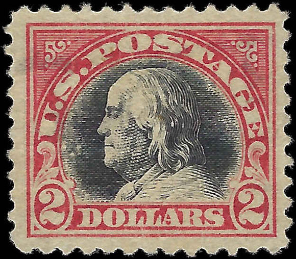 VEGAS - 1920 - Scott547 $2 Franklin Great Centering Light Cancel