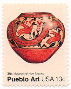 1977 Zia Pueblo Art Single 13c Postage Stamp  - Sc# 1706 -  MNH,OG
