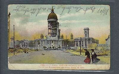 VEGAS - Posted 1907 San Francisco Earthquake City Hall Postcard - FK179