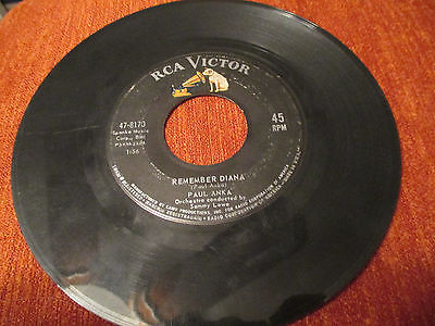 1963 - Paul Anka - Remember Diana/At Night - RCA Victor - Plays VG To VG+