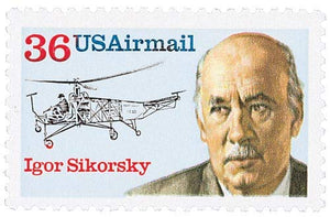 1988 Igor Sikorsky  Single 36c Airmail Postage Stamp - ScC119 -  MNH,OG