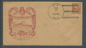 VEGAS - 1939 Submarine USS Sargo Commission Cover - Groton - FJ161